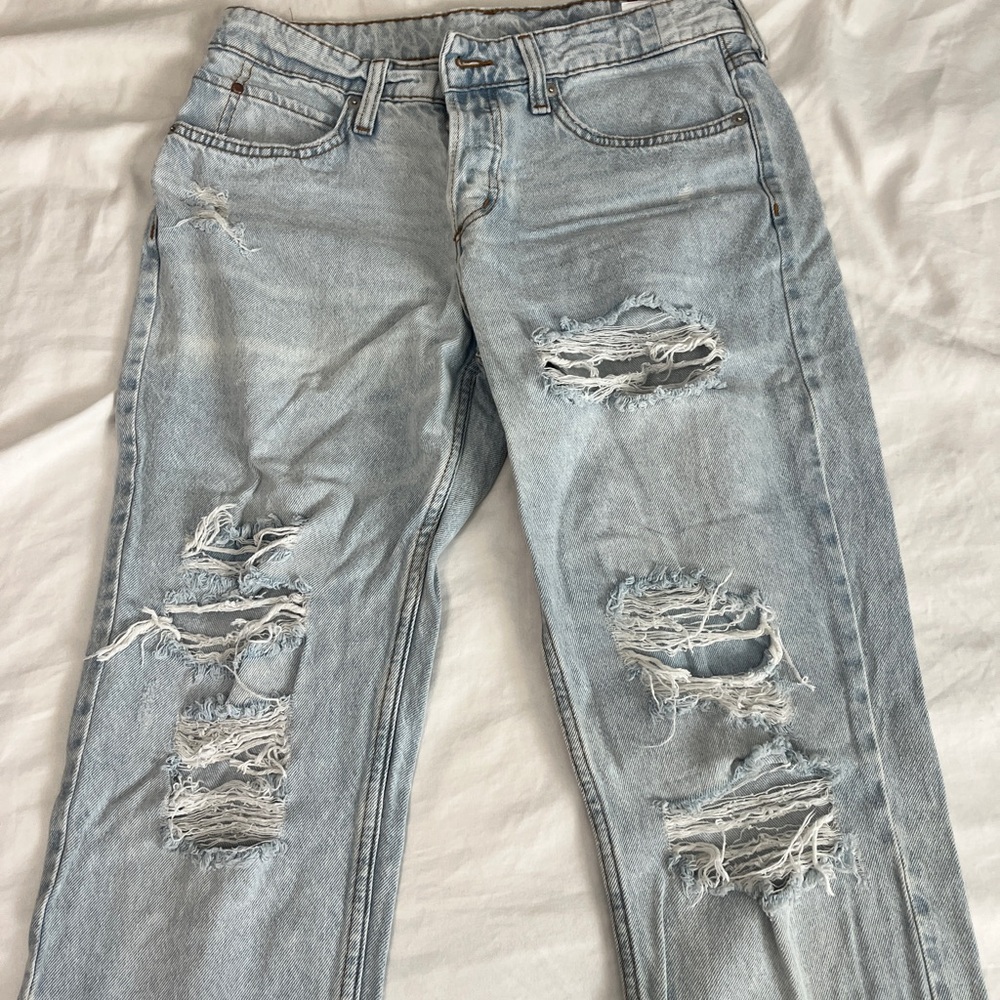 Distressed Light Blue Women's Jeans